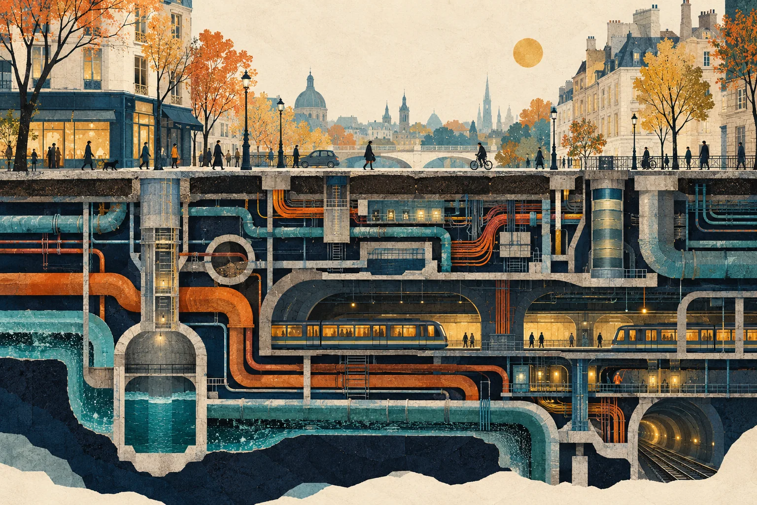 Conceptual editorial illustration for The Invisible City